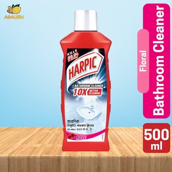Harpic Bathroom Cleaner Liquid for Floor, Basin & Tiles, Rose Fragrance