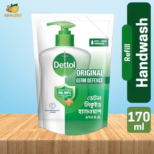 Dettol Handwash Original Refill, Liquid Soap with protection from 100 illness-causing germs