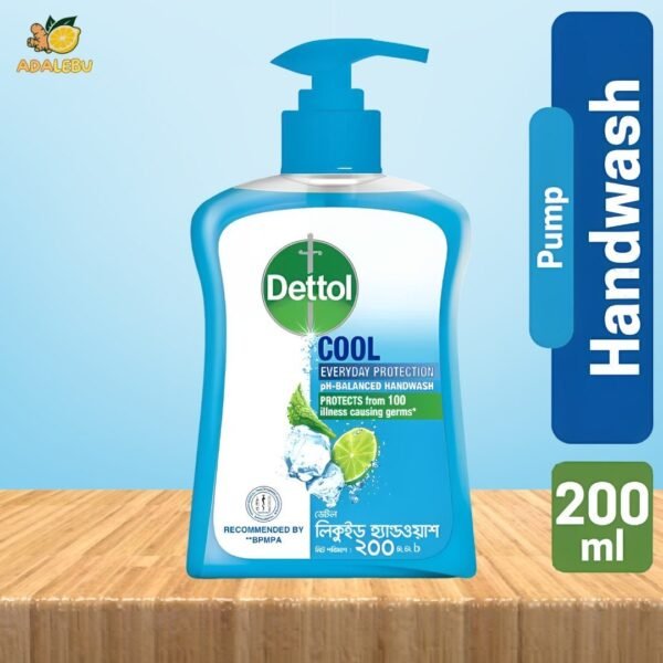 Dettol Handwash Cool Pump, pH-Balanced Liquid Soap with Menthol