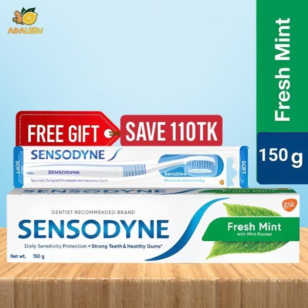 Sensodyne Toothpaste Fresh Mint with Free Sensodyne Sensitive Toothbrush