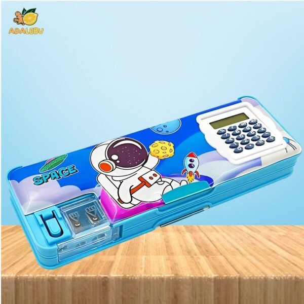 Premium Magnetic Pencil Box With Calculator & Sharpener