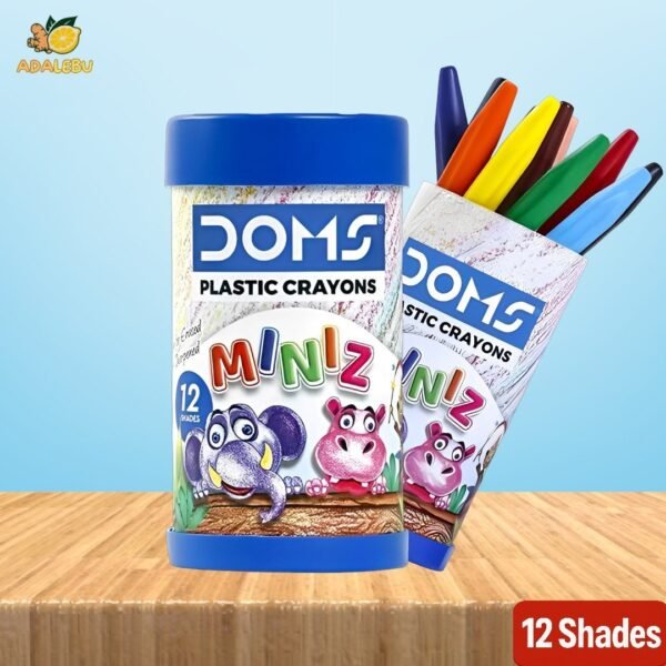 DOMS Plastic Crayons 12 Shades Miniz