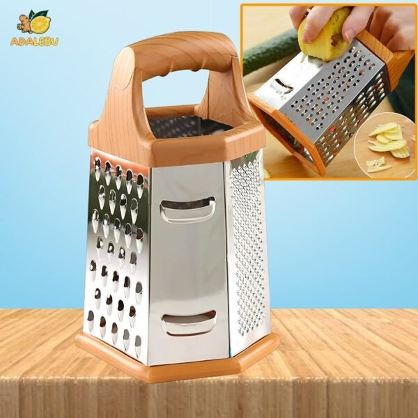 6 Sided Stainless Steel Vegetable Cheese Grater